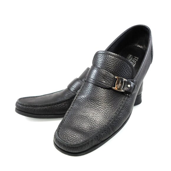 Salvatore Ferragamo Other - $675 Salvatore Ferragamo Bravo Buckle Logo Slip-On Leather Loafer Moc Toe 10.5 D